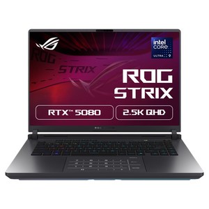에이수스 ROG 스트릭스 G16 Eclipse Gray 약 16인치에 해당함, 코어Ultra9, 1TB, 32GB, Free DOS, 2025.03