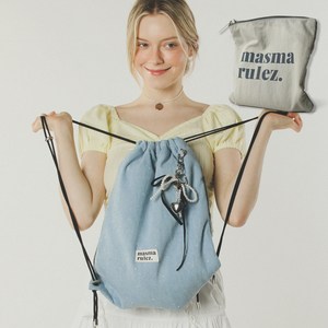 마스마룰즈 여성용 짐색 스트링백 + 파우치 세트