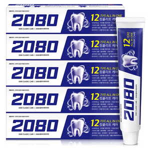 2080 클래식 컴플리트 케어 치약, 170g, 5개