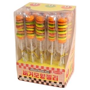 쫄깃한 버거모양 젤리 20개입, 400g, 1개