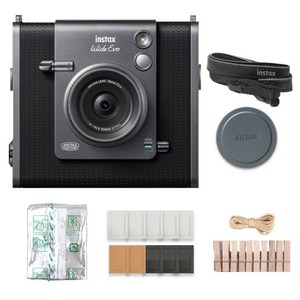 인스탁스 와이드에보 하이브리드 카메라 + 와이드필름 10p + 종이액자 + 나무데코 세트