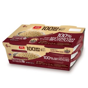양반 100% 발아현미밥, 130g, 6개