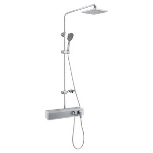 다인이엔지 두진 아이언 욕실 선반형 해바라기 레인샤워수전 실버 DB9090 방문설치