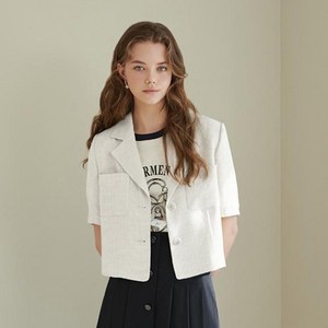 숲 여성용 테일러드 반팔 숏 재킷 SA5JK90