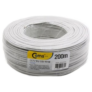 컴스 CCTV 영상전원 케이블 화이트 BS869