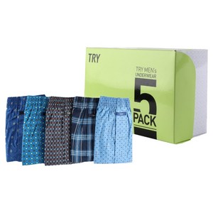 트라이 남성용 코튼 프로젝트 박서 트렁크 팬티 5종 세트 TMXFOM1 MW