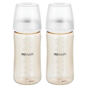 모윰 3세대 PPSU 올인원 베이직 노꼭지 젖병, 스노우, 270ml, 2개