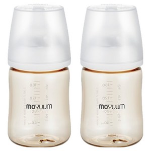 모윰 유아용 3세대 PPSU 올인원 베이직 젖병 유꼭지, 스노우, 170ml, 2개