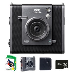 인스탁스 와이드에보 즉석카메라 + 케이스(투명) + 필름 2p(20매) + 와이드앨범 + 32GB 메모리 세트