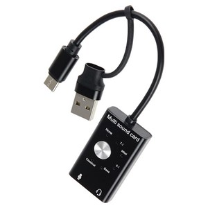 컴스마트 USB C타입 A타입 오디오 컨버터 2in1 멀티 사운드 카드 외장형
