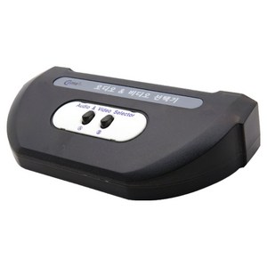 컴스 오디오 비디오 선택기 2-1 수동 스위치 3RCA