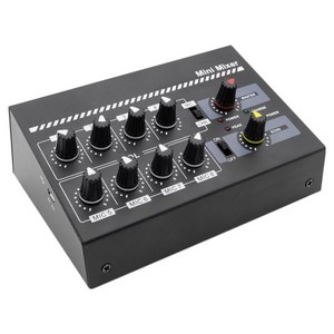 컴스 마트 배터리 내장 휴대가능 8채널 미니 마이크 믹서