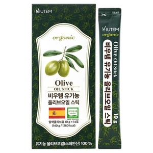 NUON 비우템 유기농 엑스트라버진 올리브오일 스틱 14개입, 140g, 1개