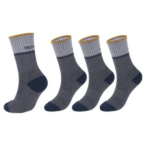 네파 남성용 투톤 무압박 쿠션 장목 등산양말, L, 차콜 + 그레이, 4개