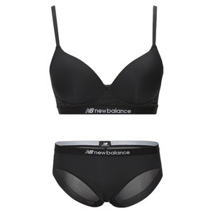 뉴발란스 여성용 시그니처 컴포트 노와이어 브라 + 팬티 세트