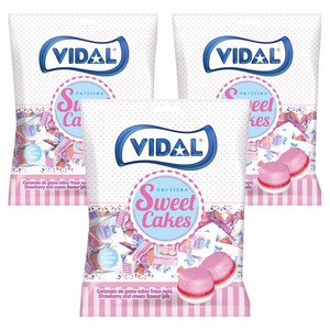 비달 스위트 케이크모양 젤리, 66g, 3개