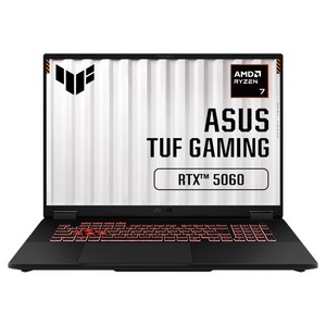 에이수스 TUF 예거그레이 약 18인치에 해당함, 라이젠7, 512GB, 16GB, Free DOS, 2025.05