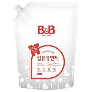 비앤비 섬유유연제 베르가못 자몽향 리필형, 1.5L, 1개