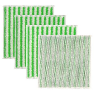 람스홈 대나무 섬유 기름때 흡수 은사 수세미 그린, 4개입, 1세트