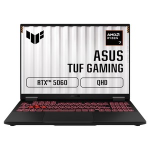 에이수스 TUF Jaeger Gray 약 16인치에 해당함, 라이젠7, 512GB, 16GB, Free DOS, 2025.05