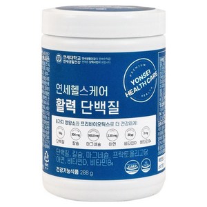 연세헬스케어 활력단백질 프리미엄 유청 동식물성 유산균 프로틴 파우더 분말, 288g, 1개
