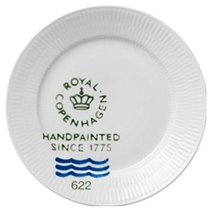 로얄코펜하겐 플루티드 시그니처 접시, 화이트, 22cm, 1개