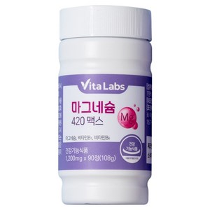 VitaLabs 마그네슘 420 맥스, 90정, 1개
