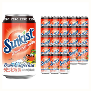 썬키스트 제로 자몽소다, 355ml, 24개