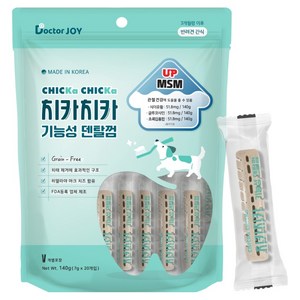 닥터조이 강아지 치카치카 기능성 덴탈껌, MSM 관절 건강, 140g, 1개
