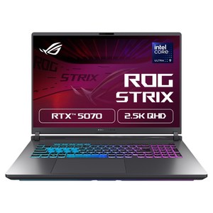 에이수스 ROG 스트릭스 스카 18 Eclipse Gray 약 18인치에 해당함, 코어Ultra9, 1TB, 32GB, Free DOS, 2025.04