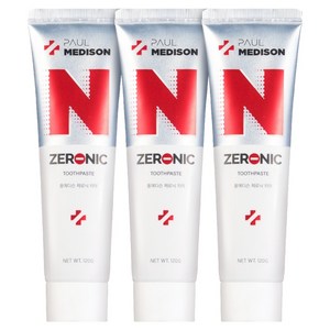 폴메디슨 제로닉 구취케어 치약, 120g, 3개