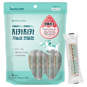 닥터조이 강아지 치카치카 피모건강 기능성 덴탈껌, 오메가3, 140g, 1개