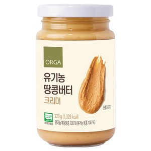 올가홀푸드 유기농 땅콩버터 크리미, 220g, 1개