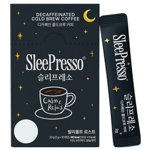 슬리핑보틀 슬리프레소 디카페인 콜드브루 커피, 2g, 10개입, 1개