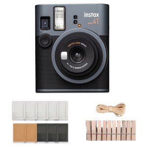 인스탁스 즉석카메라 + 종이액자 랜덤발송 10p + 나무데코 세트 instax mini 41