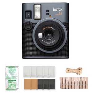 인스탁스 미니41 즉석카메라 + 미니필름 10장 + 종이액자 + 나무데코 세트 instax mini 41