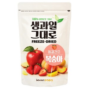 해야미 생과일 그대로 동결건조 복숭아, 100g, 1개