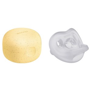 모윰 유아용 올 실리콘 마카롱 쪽쪽이 + 전용케이스 세트, 1단계(1~3개월), 퓨어내츄럴, 1세트