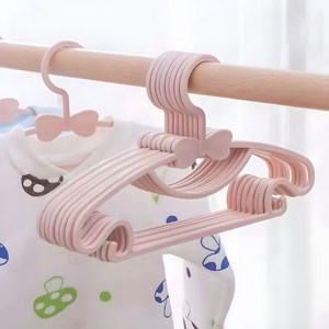 아리스랩 논슬립 어깨 뿔 방지 유아 아기 옷걸이, 핑크, 20개