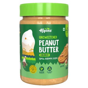 알피노 무가당 땅콩버터 크런치, 500g, 1개