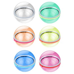 비팬시 재사용 가능한 실리콘 자석 물풍선, 혼합색상, 6개