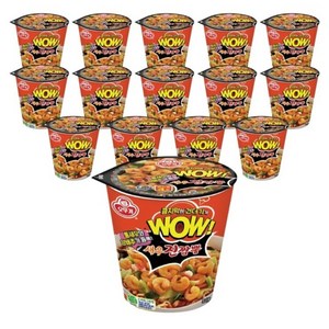 오뚜기 WOW 새우진짬뽕 컵라면 80g, 15개