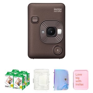 인스탁스 미니 리플레이2 즉석카메라 딥 브론즈 C타입 + 미니필름 80p + 투명케이스 + 홀로그램 앨범 랜덤발송 + 틴 케이스 랜덤발송 세트