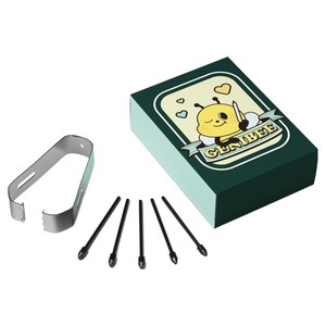 지니비 베이직 S펜 펜촉 블랙폼 기본촉 와콤 호환 5p + 교체용 집게 세트