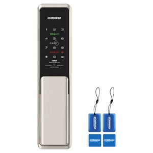 COMMAX 무타공 푸시풀 도어락