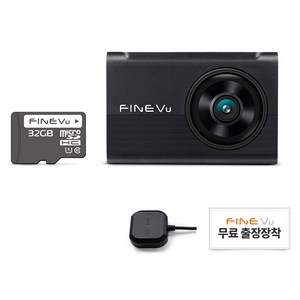 파인뷰 전후방 FHD HD 2채널 블랙박스 세트 X6 POWER, 32GB, 본품 + GPS안테...