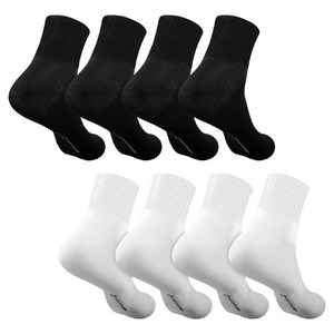 크로커다일 여성용 밴딩 무지 중목 아소트 양말 8족 세트 CD282 앤 287