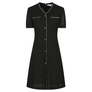 나이스클랍 하프 슬리브리스 트위드 브레이드 원피스