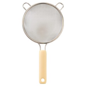 퍼기 이중 걸이 스텐 304 곰돌이 이유식 채망 버터옐로우