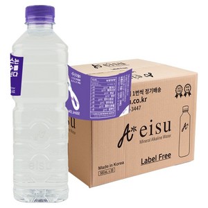 에이수 알칼리수 무라벨, 500ml, 20개